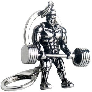 Strong Man Dumbbell  Men Fitness Bodybuilding Keychain